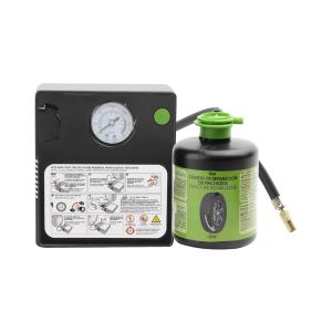KIT REPARATON CREVAISON PNEUS, COMPRESSEUR + LIQUIDE ANTI-CREVAISON