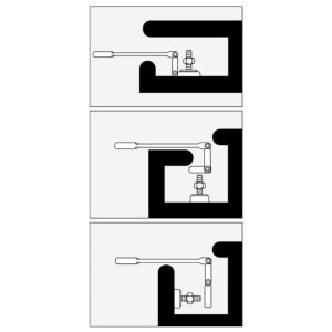 JEU 5 CLES MIXTES A CLIQUET BGS 8 A 19 MM A DOUBLE ARTICULATION