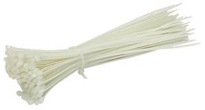 ATTACHE CABLES 300 x 4.8 BLANCS RILSAN (NATUREL) - 100 COLLIERS