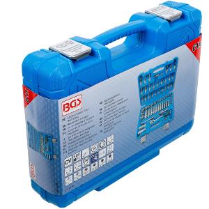COFFRET DOUILLES 6 PANS METRIQUES et EMBOUTS BGS CARRE 3/8" - 61 PCS