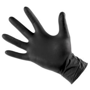 GANTS GRIPPAZ EN NITRILE SANS SILICONE NOIRS TAILLE M - 50 GANTS