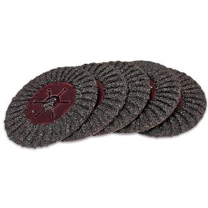 LOT DE 5 DISQUES ABRASIFS SEMI RIGIDE, FLEXIBLE GRAIN DE 36, Ø 115 mm