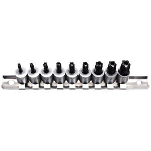 EMBOUTS TOURNEVIS TORX TS PENTALOBE 5 PANS PERCES - JEU DE 9 EMBOUTS