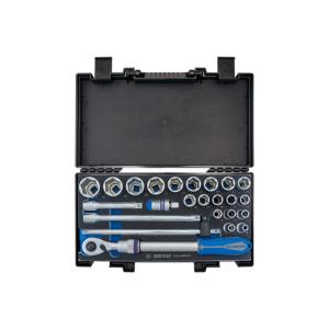 COFFRET DOUILLES 1/2" 6 PANS METRIQUE AVEC ACCESSOIRES PRO - 24 PCS
