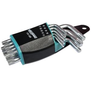 JEU DE 9 CLES MALES ALLEN BTR TORX COURTES - T10 à T50