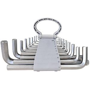 JEU DE CLES MALES 6 PANS ALLEN BTR LONGUES 1,5 A 19 MM - 18 PCS