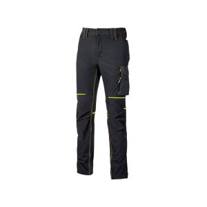PANTALON DE TRAVAIL LEGER TISSU U4 STRETCH WORLD BLACK CARBON U-POWER