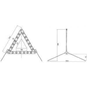 TRIANGLE DE SIGNALISATION, TRÉPIED D'AVERTISSEMENT RÉFLÉCHISSANT