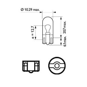 10 AMPOULES, LAMPES WEDGE W5W 12 VOLTS 5 W CULOT T10