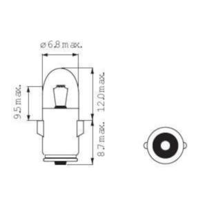 10 AMPOULES, LAMPES TEMOINS BA7S 24 VOLTS, 3 WATTS