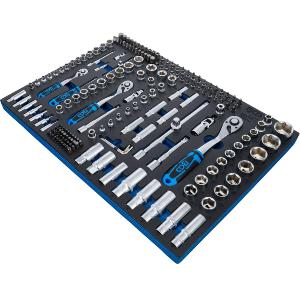 JEU DOUILLES, EMBOUTS ET CLIQUETS BGS EN INSERT DE SERVANTE 192 pcs
