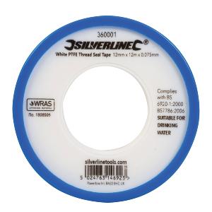 ROULEAUX (SACHET DE 10)  DE RUBAN TEFLON PTFE 12 mm X 12 M
