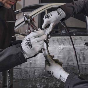 LOT DE 3 PAIRES DE GANTS DE TRAVAIL ENDUIT NITRILE, LEGER, RESISTANT
