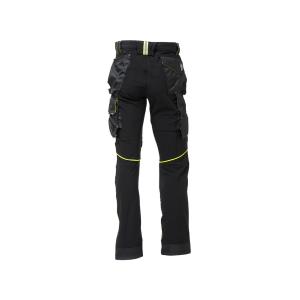 PANTALON DE TRAVAIL LOURD TISSU U-4 STRETCH ATOM BLACK CARBON U-POWER