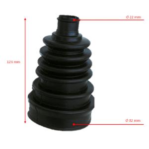 2 SOUFFLETS DE CARDAN UNIVERSELS POUR AUTO AVEC COLLIERS ET GRAISSE